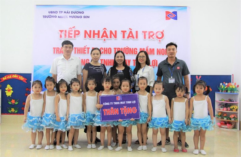 May Tinh Lợi tài trợ cơ sở vật chất xây dựng trường mầm non Hương Sen